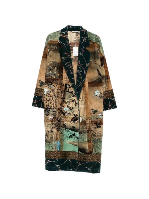 Pierre-Louis Mascia scenic-print velvet coat