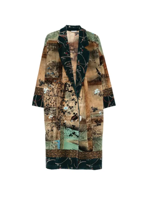 Pierre-Louis Mascia scenic-print velvet coat