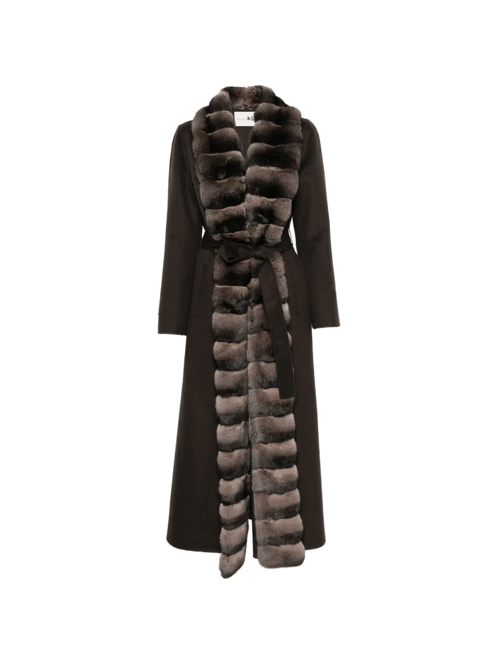 Manzoni 24 manteau à taille ceinturée - Marron Manzoni 24 manteau à taille ceinturée - Marron