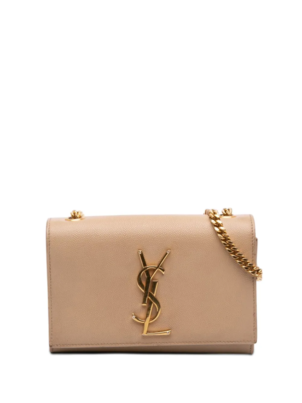 Saint Laurent Pre-Owned 2014 Small Grain De Poudre Monogram Kate crossbody bag - Toni neutri