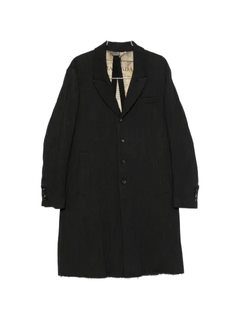 Masnada herringbone-pattern buttoned coat