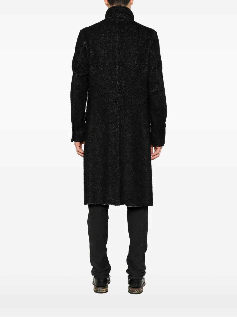 Masnada Jas met visgraatpatroon Grijs