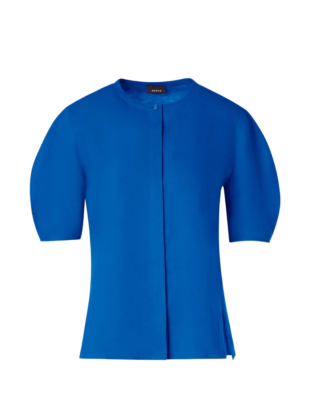 Akris puff-sleeve linen shirt - Blue