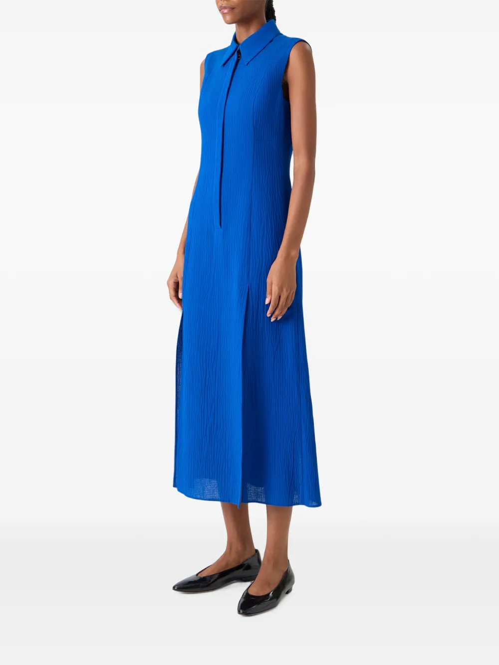 Akris Mouwloze midi-jurk Blauw