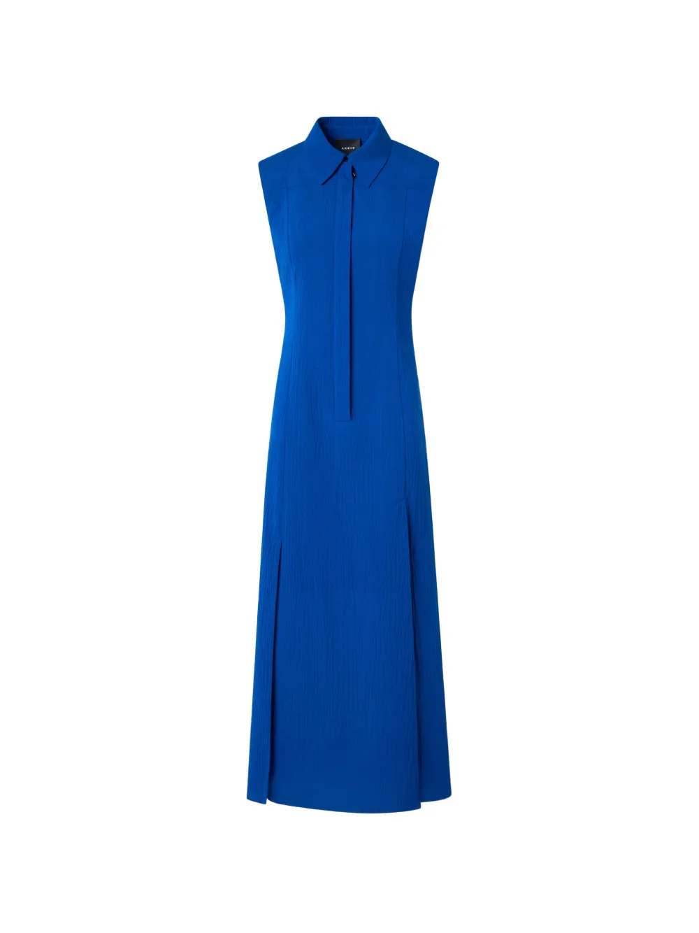 Akris crinkled sleeveless shirt midi dress - Blu