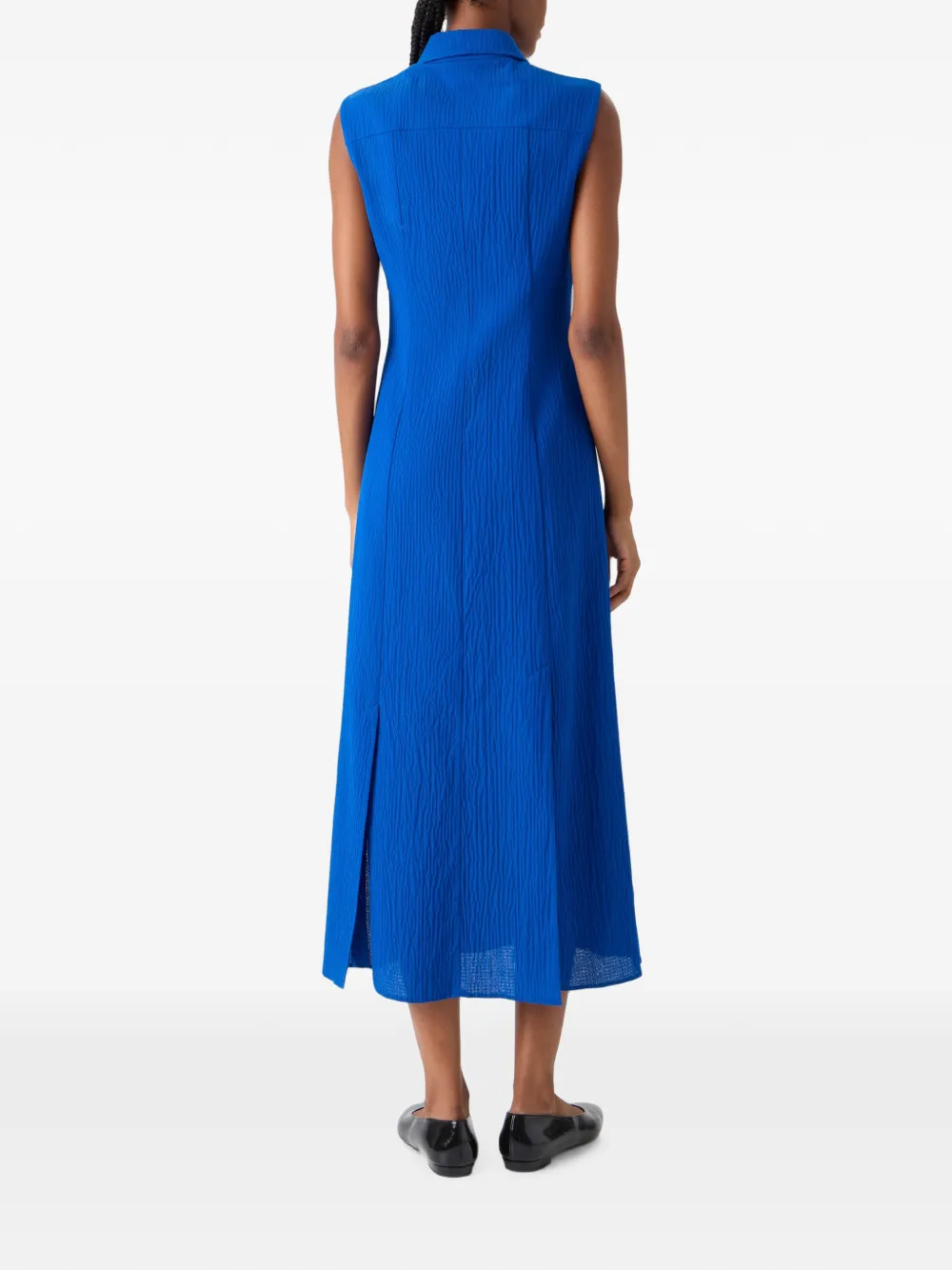 Akris Mouwloze midi-jurk Blauw