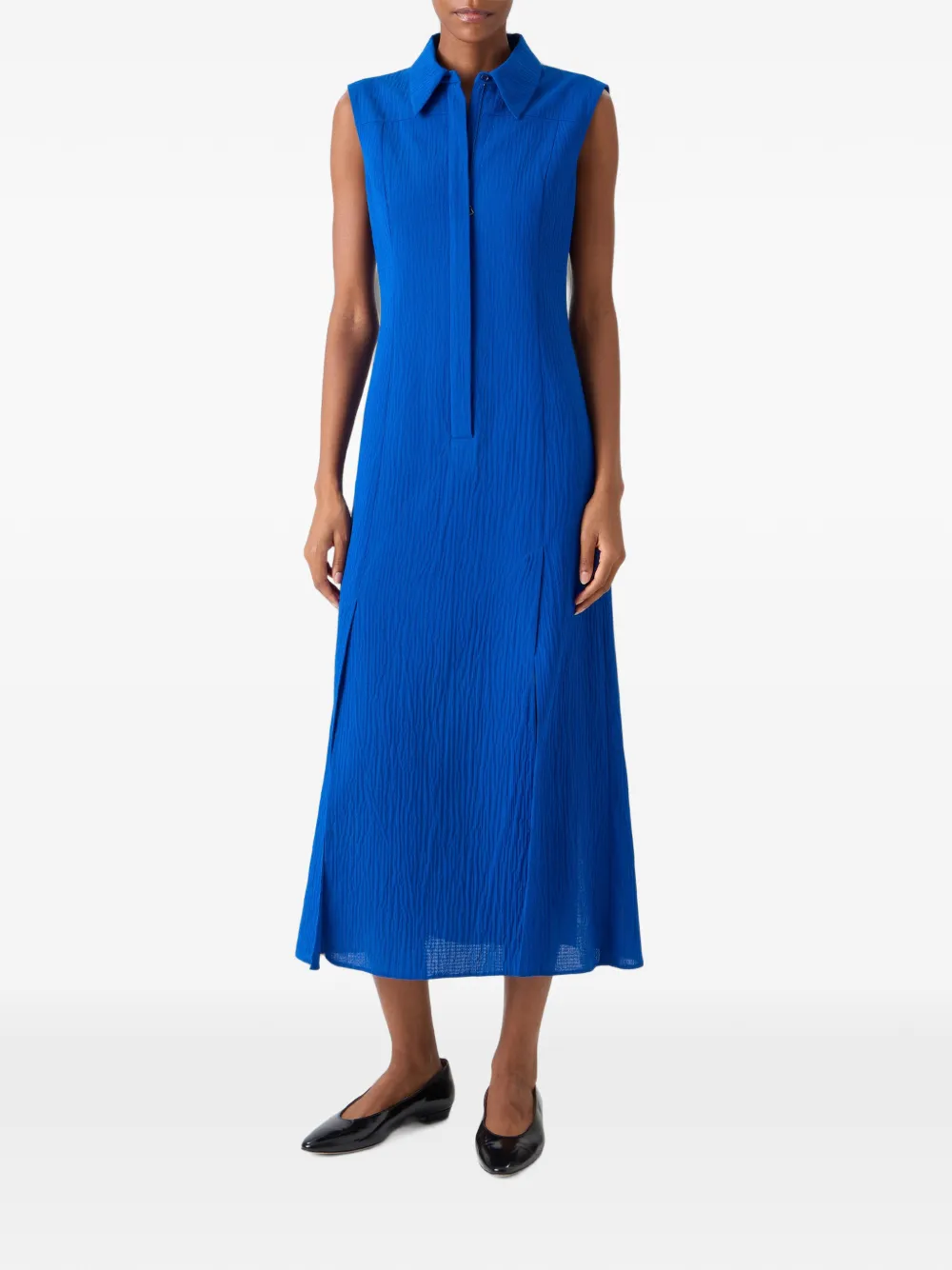 Akris Mouwloze midi-jurk Blauw