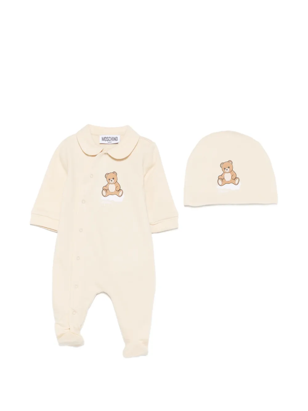 Moschino Kids snap-button babygrow set - Toni neutri
