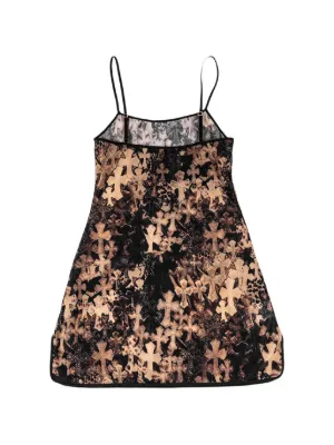 chrome hearts dress Mini Silver Buttons Grandeur 0E84F1CD Chrome Hearts Black Patent Leopard