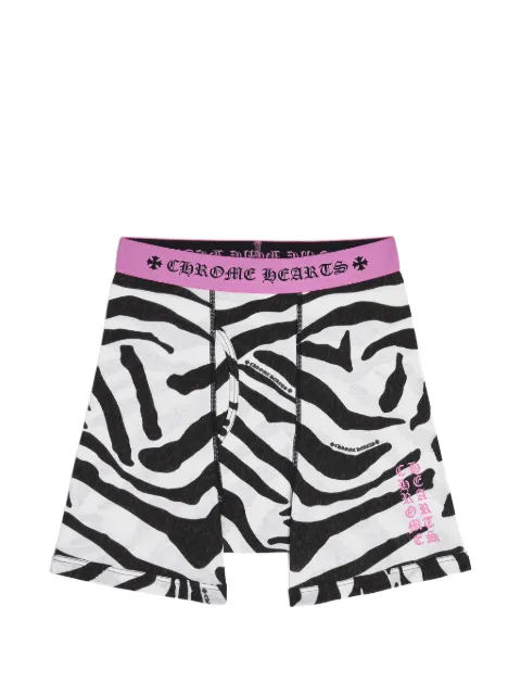 Chrome Hearts zebra-print ribbed boxer briefs
