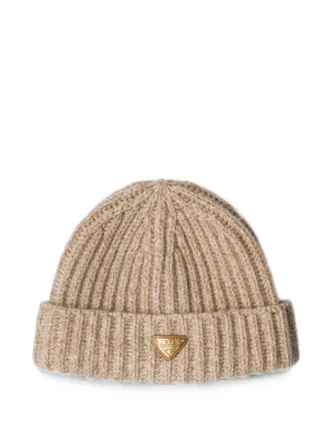 Prada gorro de cachemira y lana mouliné