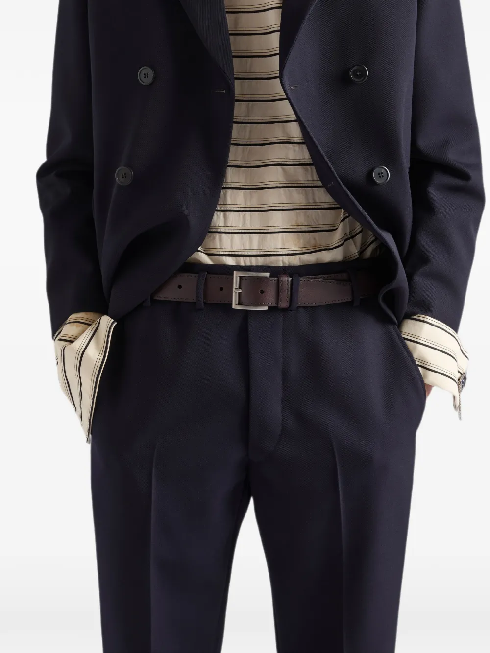 Prada Leren riem Bruin