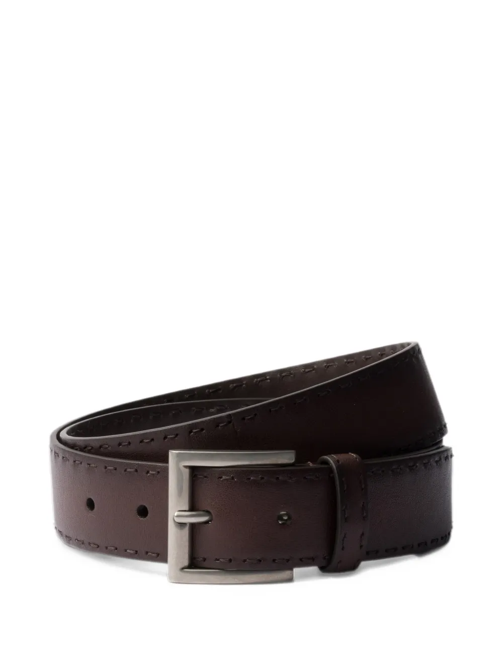 Prada antiqued-leather belt - Brown