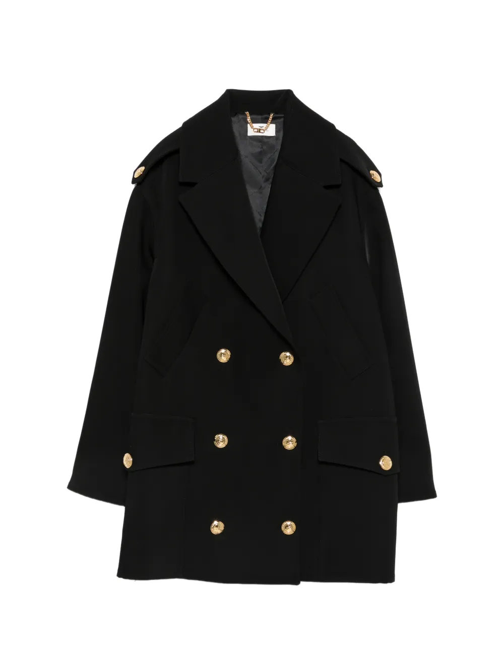 Elisabetta Franchi double-breasted coat - Schwarz