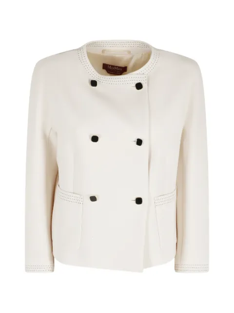 Max Mara veste croisée à coutures contrastantes