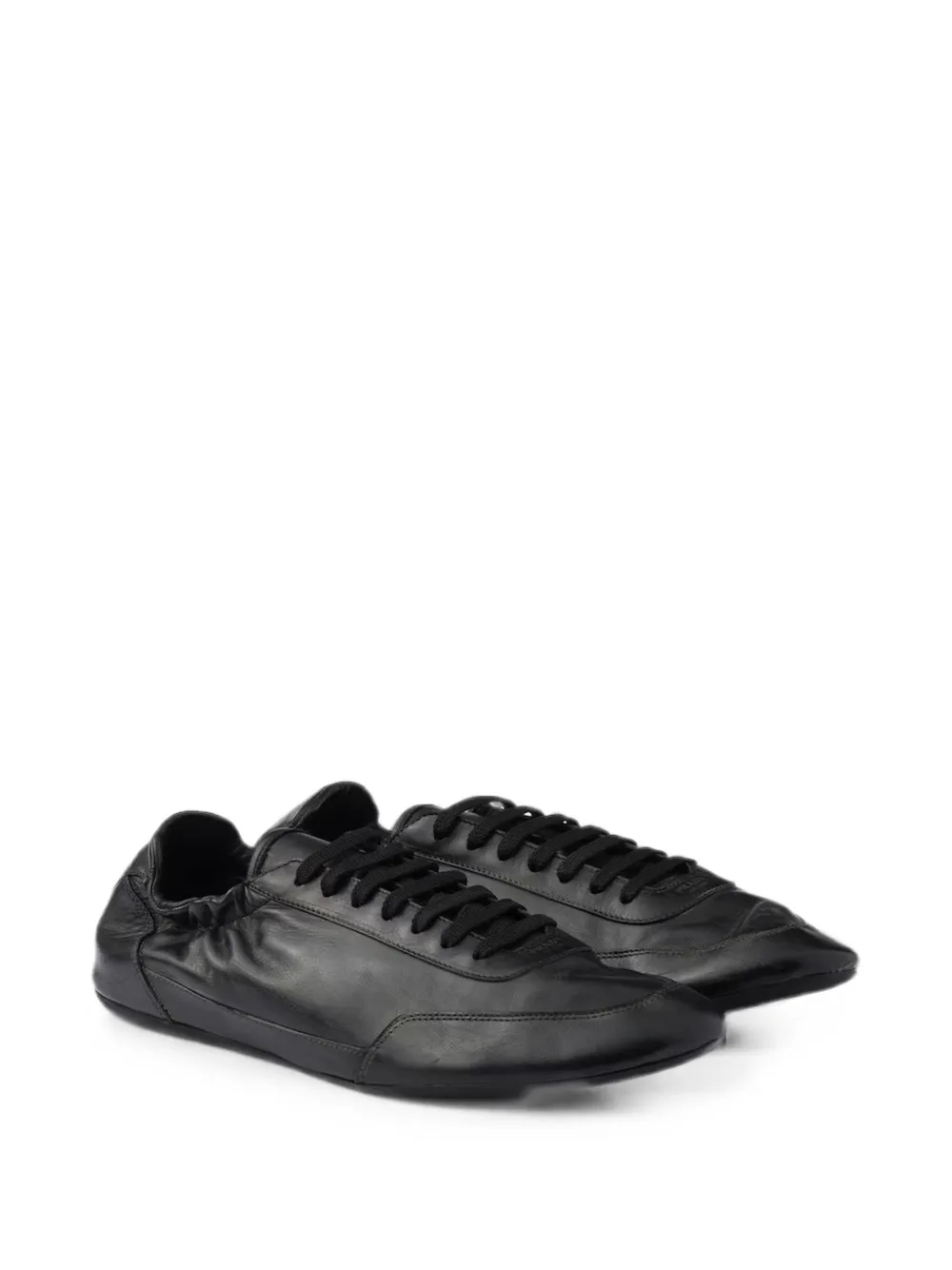 Prada Collapse leather sneakers Zwart