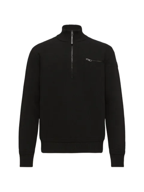 Moncler half-zip chest-pocket sweater