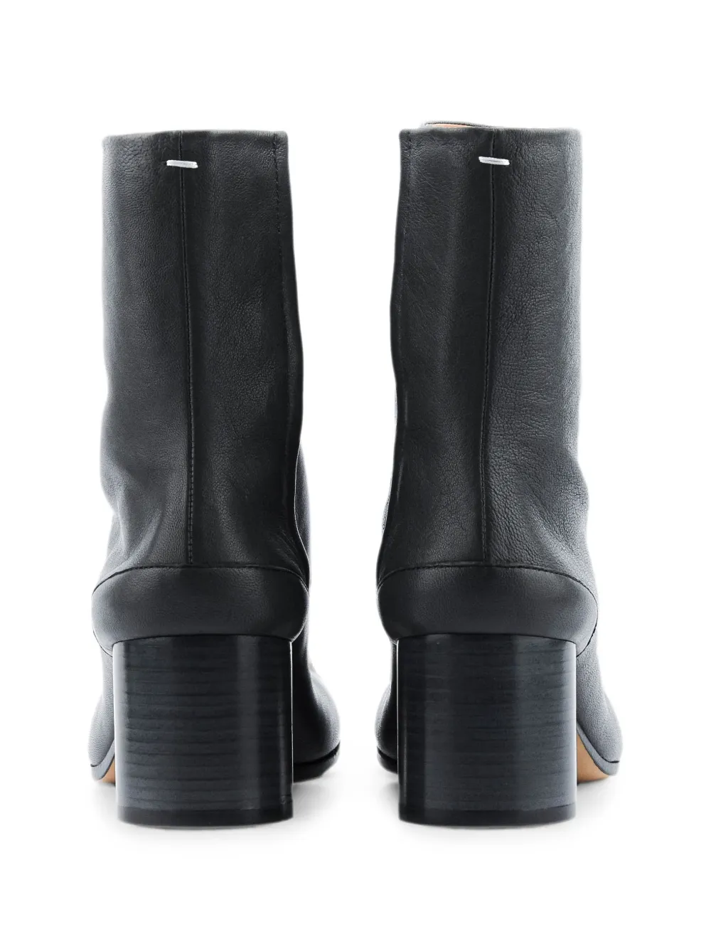 Maison Margiela Tabi leather ankle boots Zwart