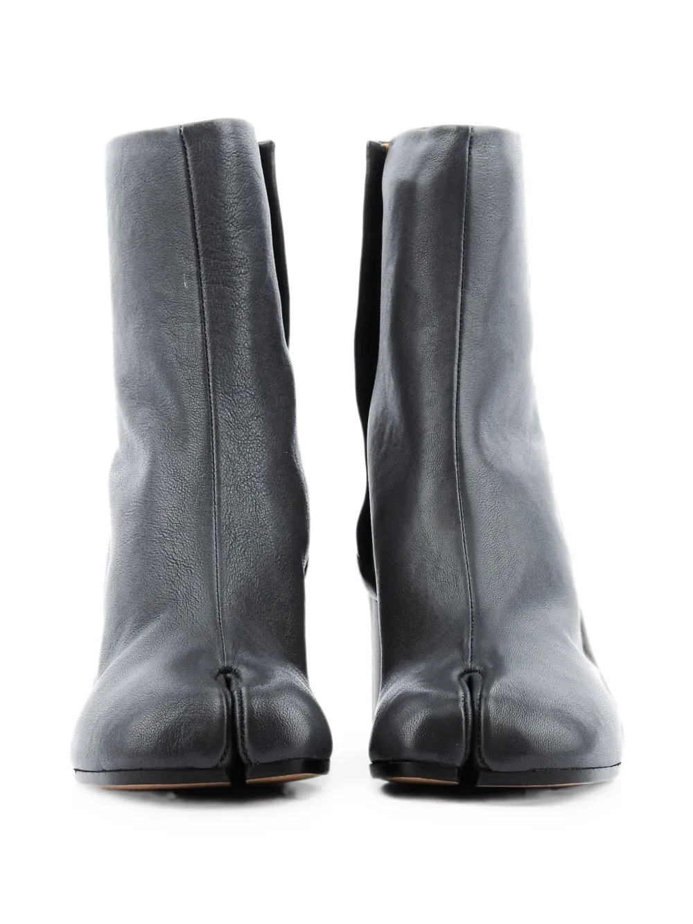 Maison Margiela Tabi leather ankle boots Zwart