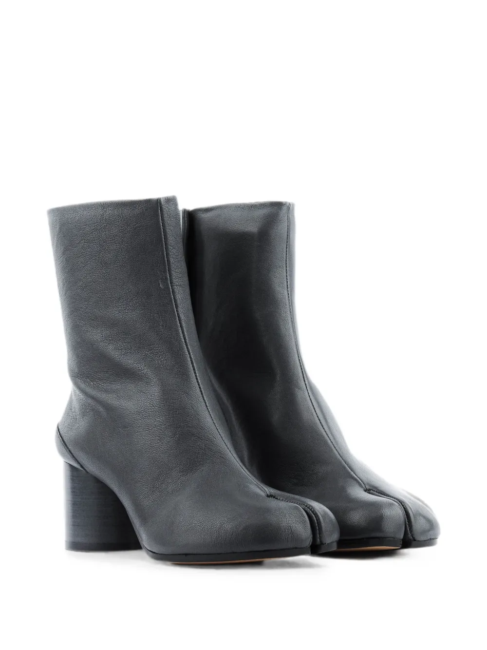 Maison Margiela Tabi leather ankle boots Zwart