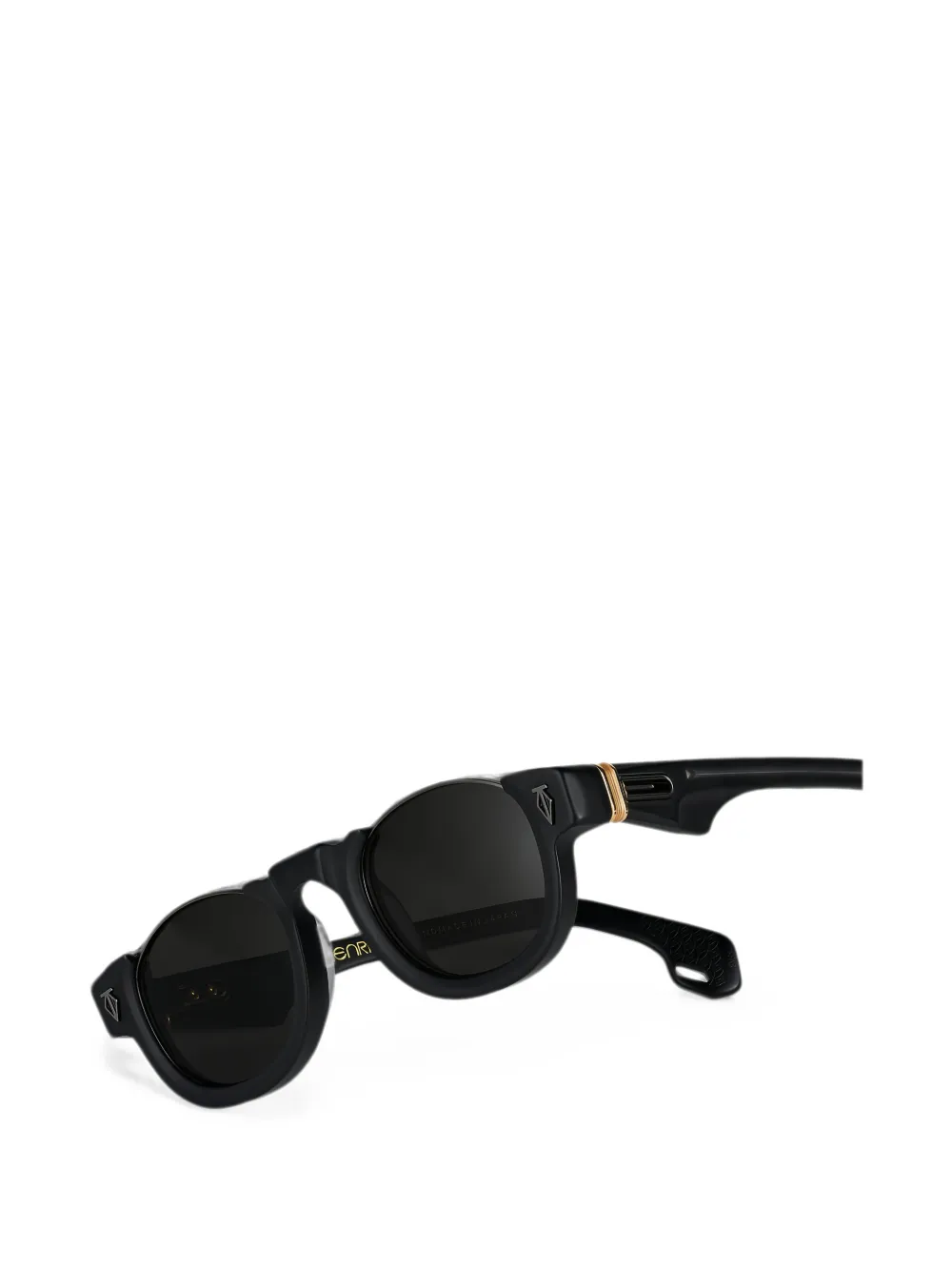 T Henri Eyewear Diablo zonnebril met rond montuur Zwart