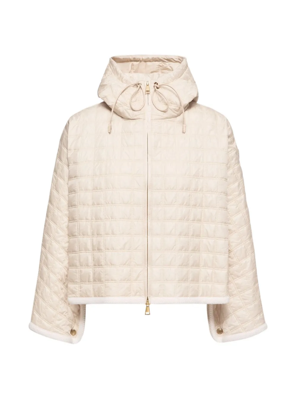 Moncler hooded square-quilted padded cape · OS