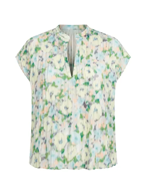Vince blusa plisada con estampado floral