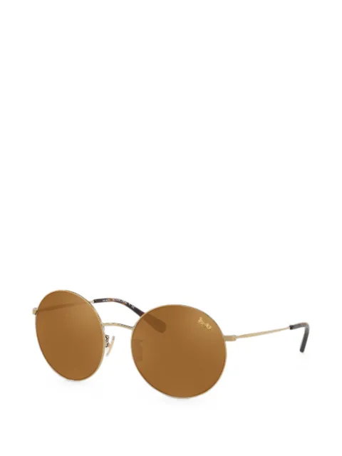 Coach round-frame logo-plaque sunglasses