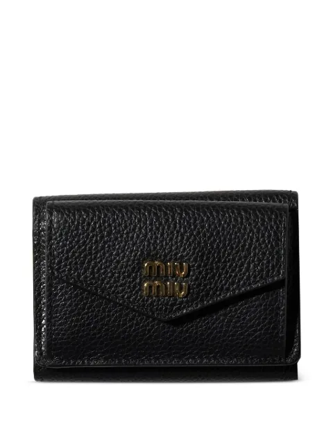 Miu Miu small logo-plaque leather wallet