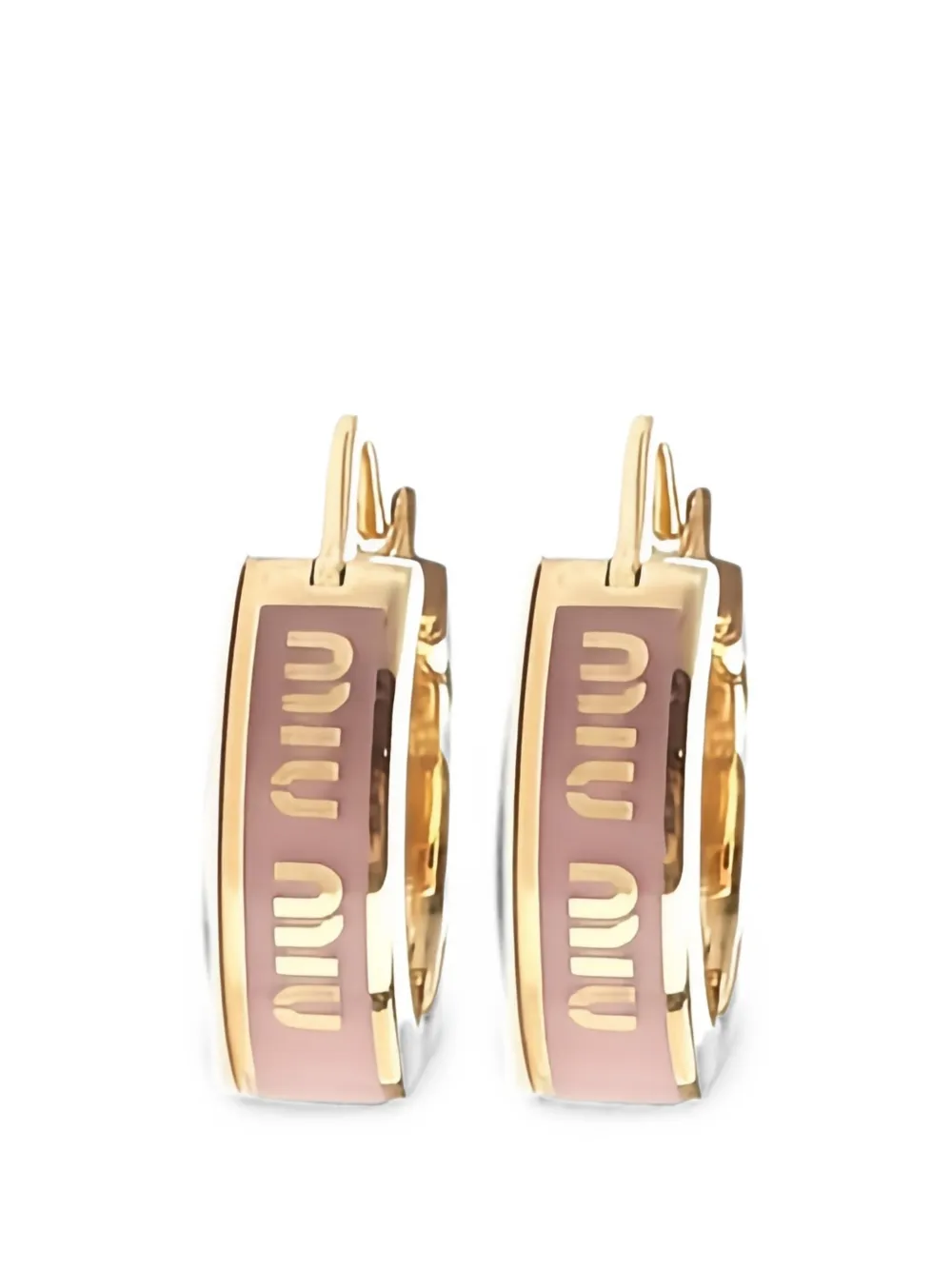 Miu Miu logo-detail earrings - Oro