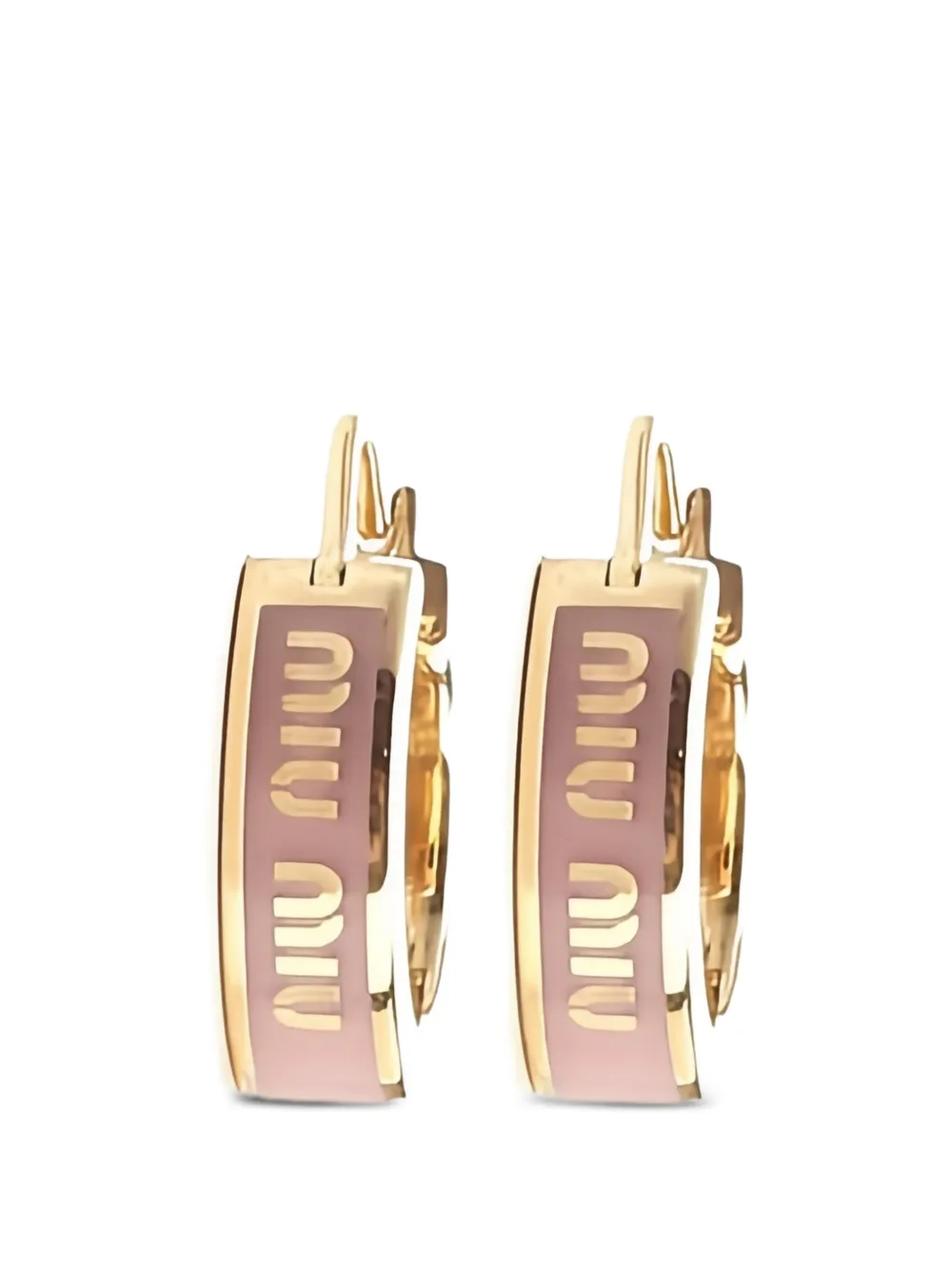 Miu Miu logo-detail earrings - Oro