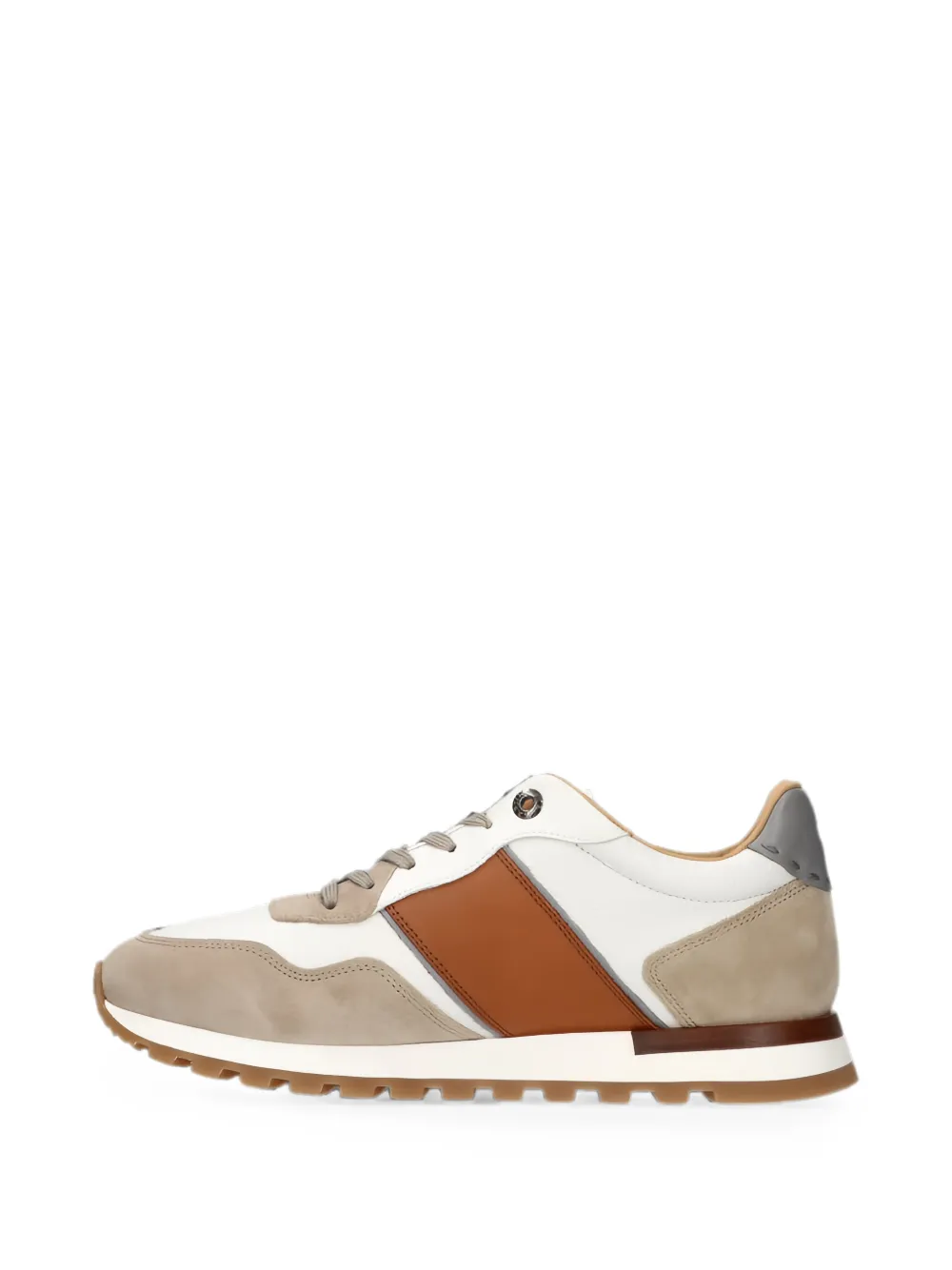 La Martina Heritage suede-panelled sneakers Wit