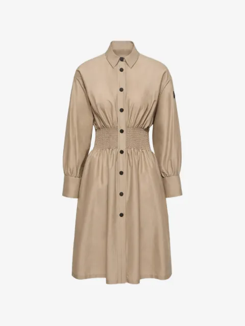 Moncler Midi-jurk met gesmockte taille