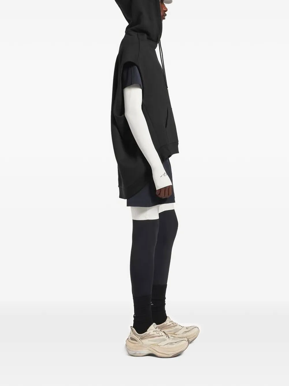 Balenciaga Mouwloze regular-fit hoodie Zwart