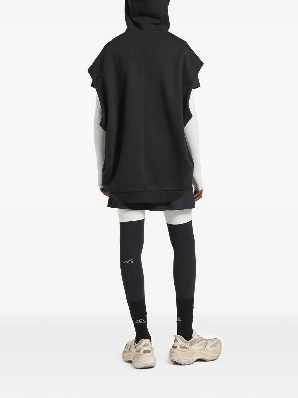 Balenciaga Mouwloze regular-fit hoodie Zwart