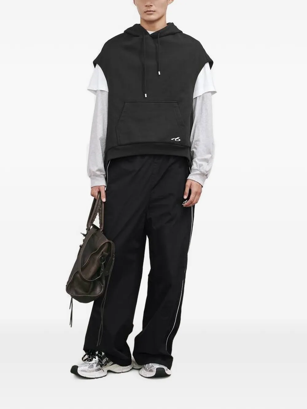 Balenciaga Mouwloze regular-fit hoodie Zwart