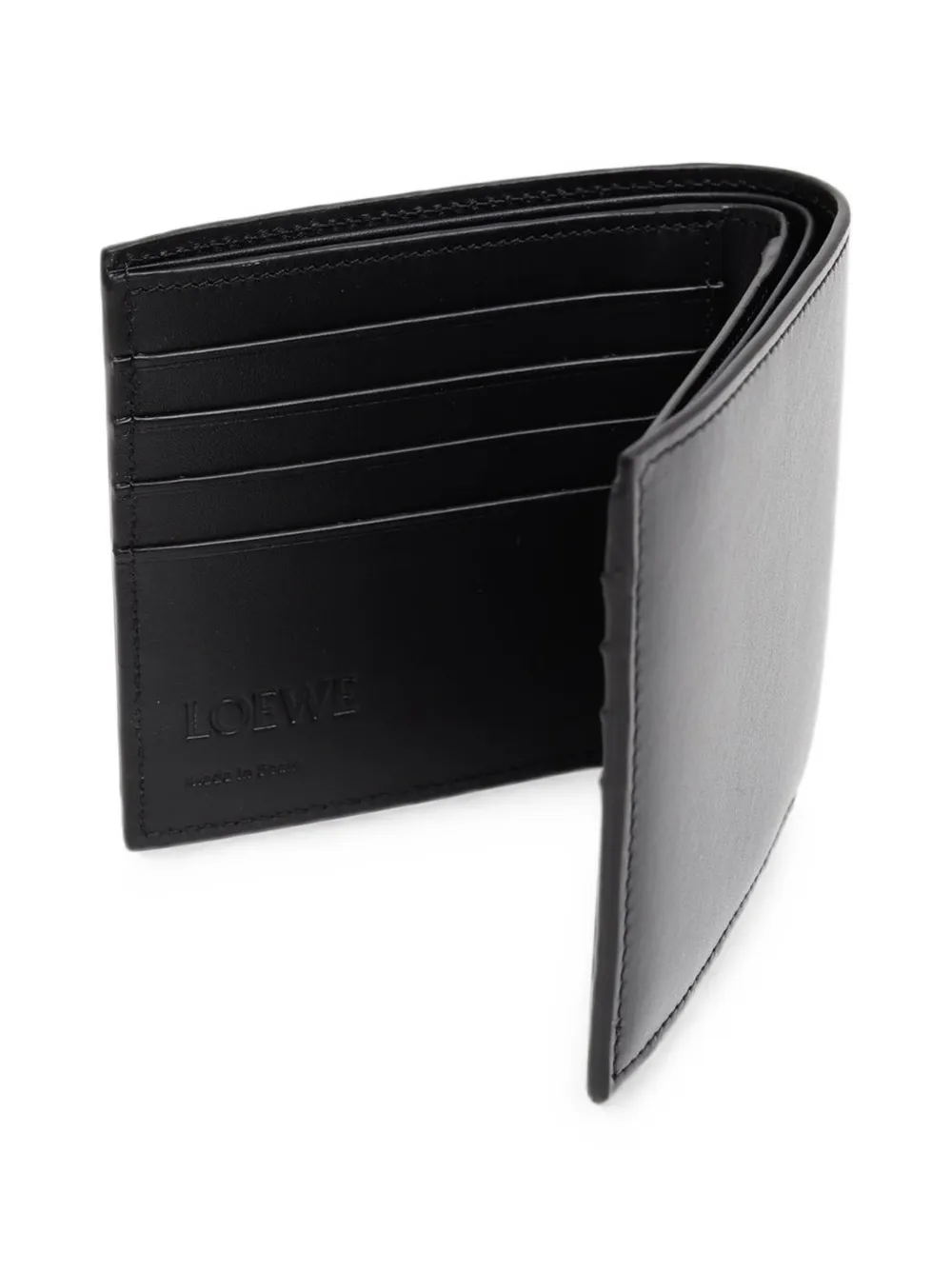 LOEWE Leren portemonnee met logoprint Zwart