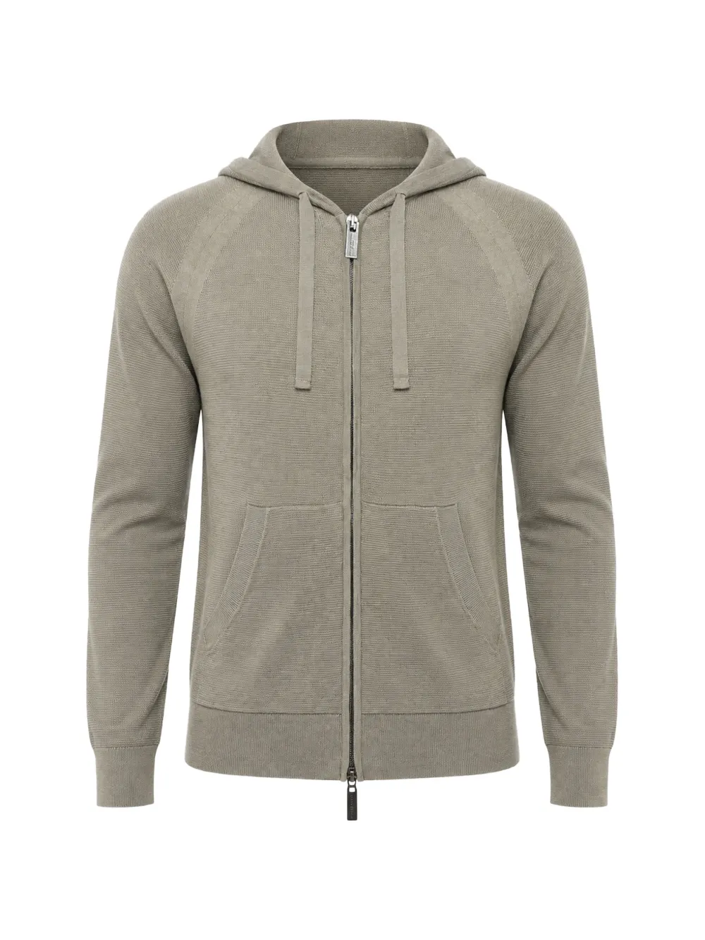 Paolo Pecora zip-up knit hoodie - Green