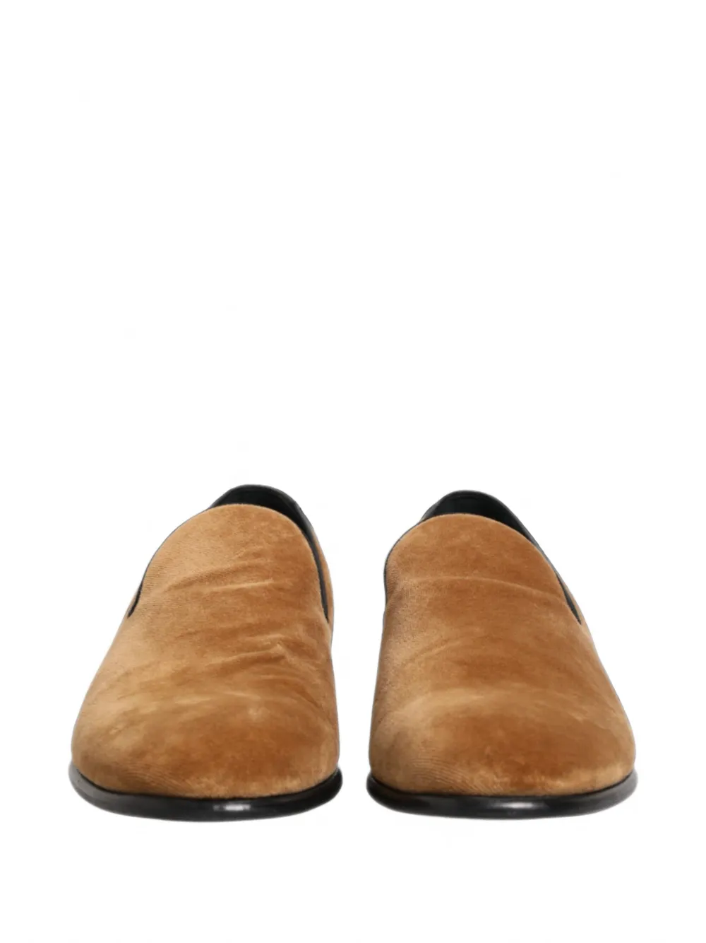 Dolce & Gabbana velvet piped-trim loafers Bruin