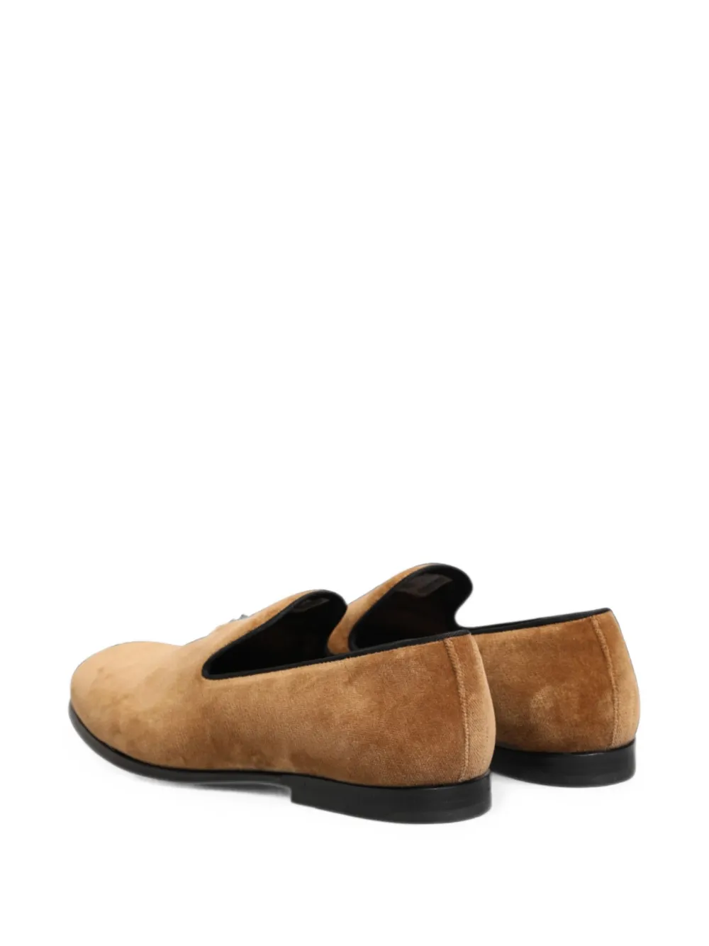 Dolce & Gabbana velvet piped-trim loafers Bruin