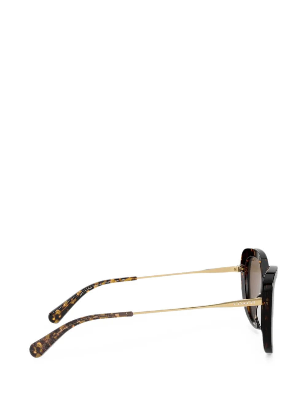 Coach Zonnebril met schildpadschild-design Bruin