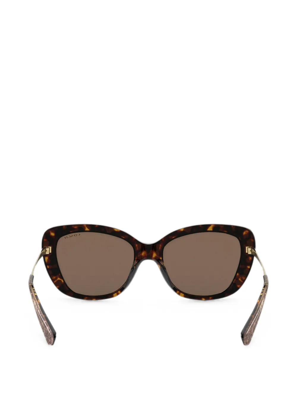 Coach Zonnebril met schildpadschild-design Bruin