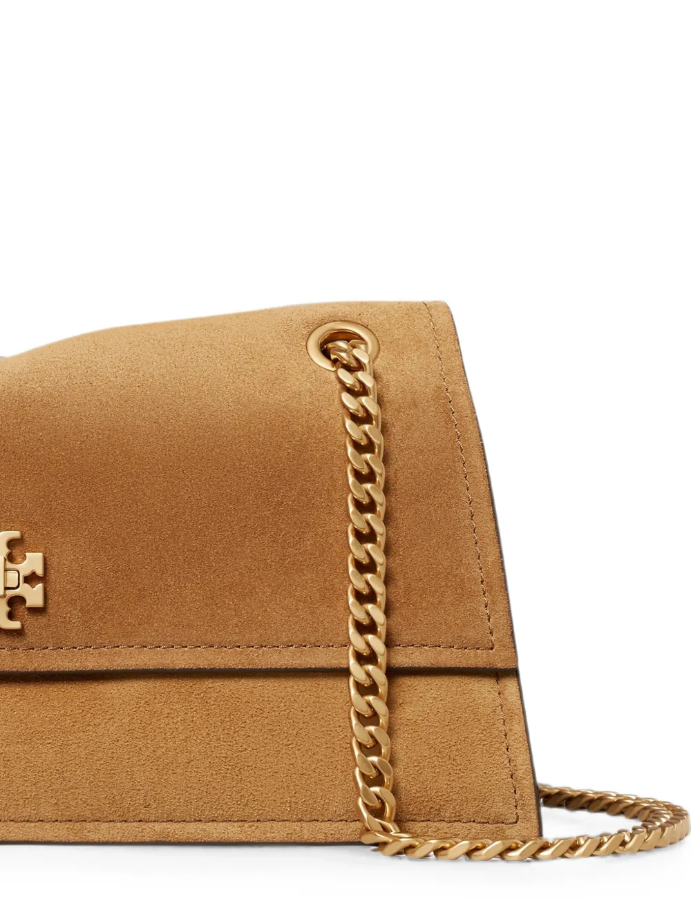 Tory Burch KIRA suède schoudertas Bruin
