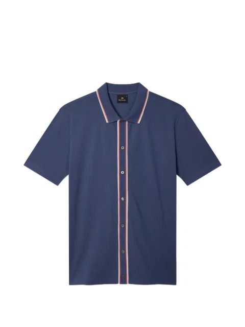 Paul Smith stripe-trim button-through polo shirt