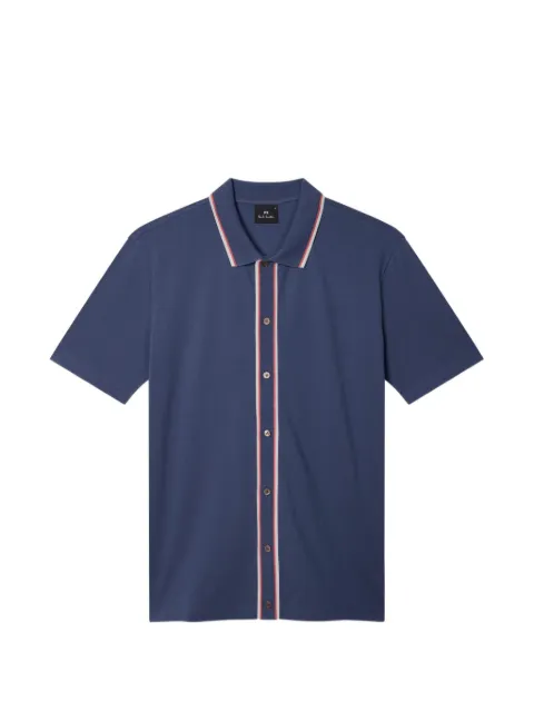 Paul Smith stripe-trim button-through polo shirt