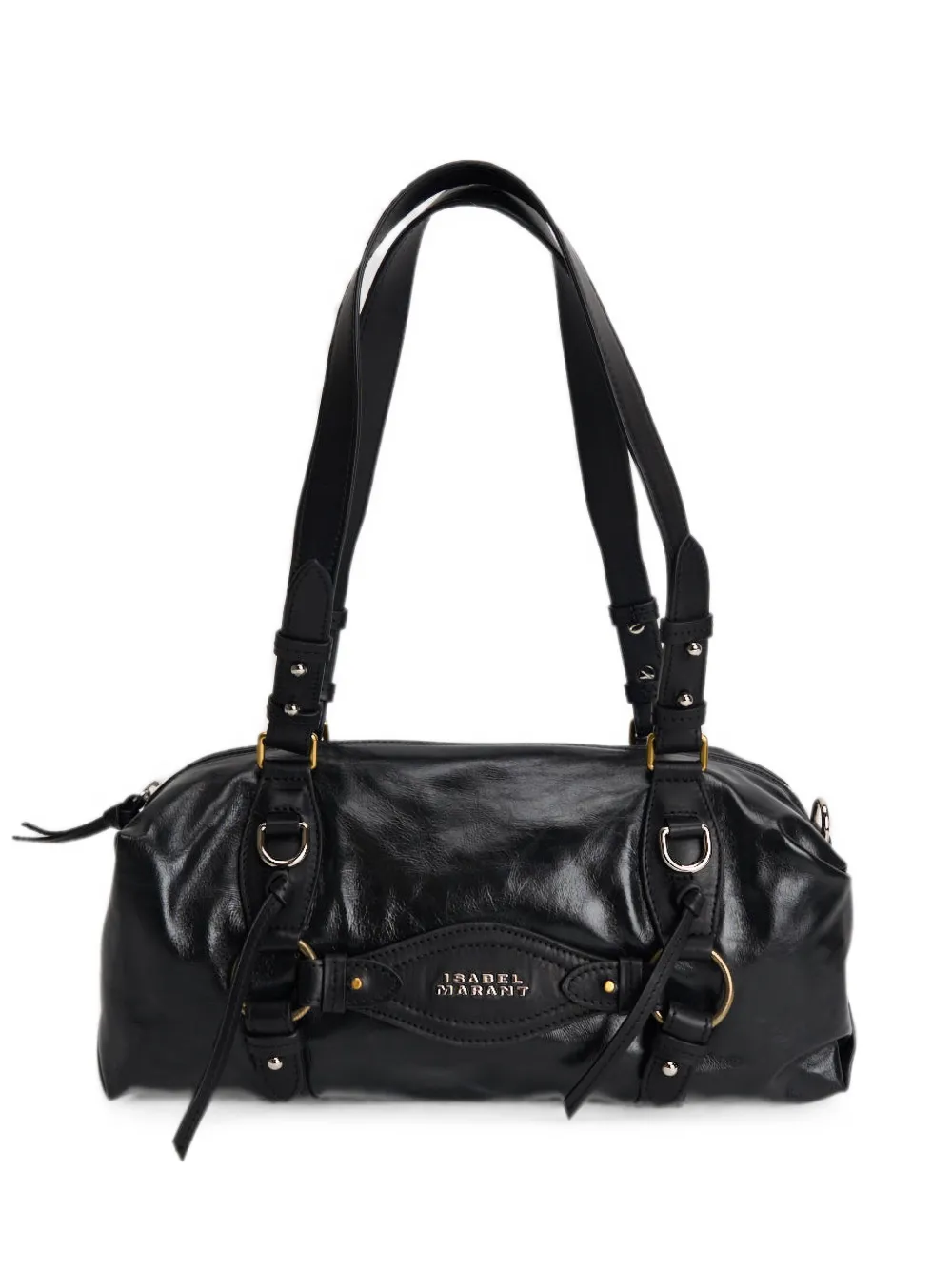 ISABEL MARANT Tilpa leather bowling bag - Nero