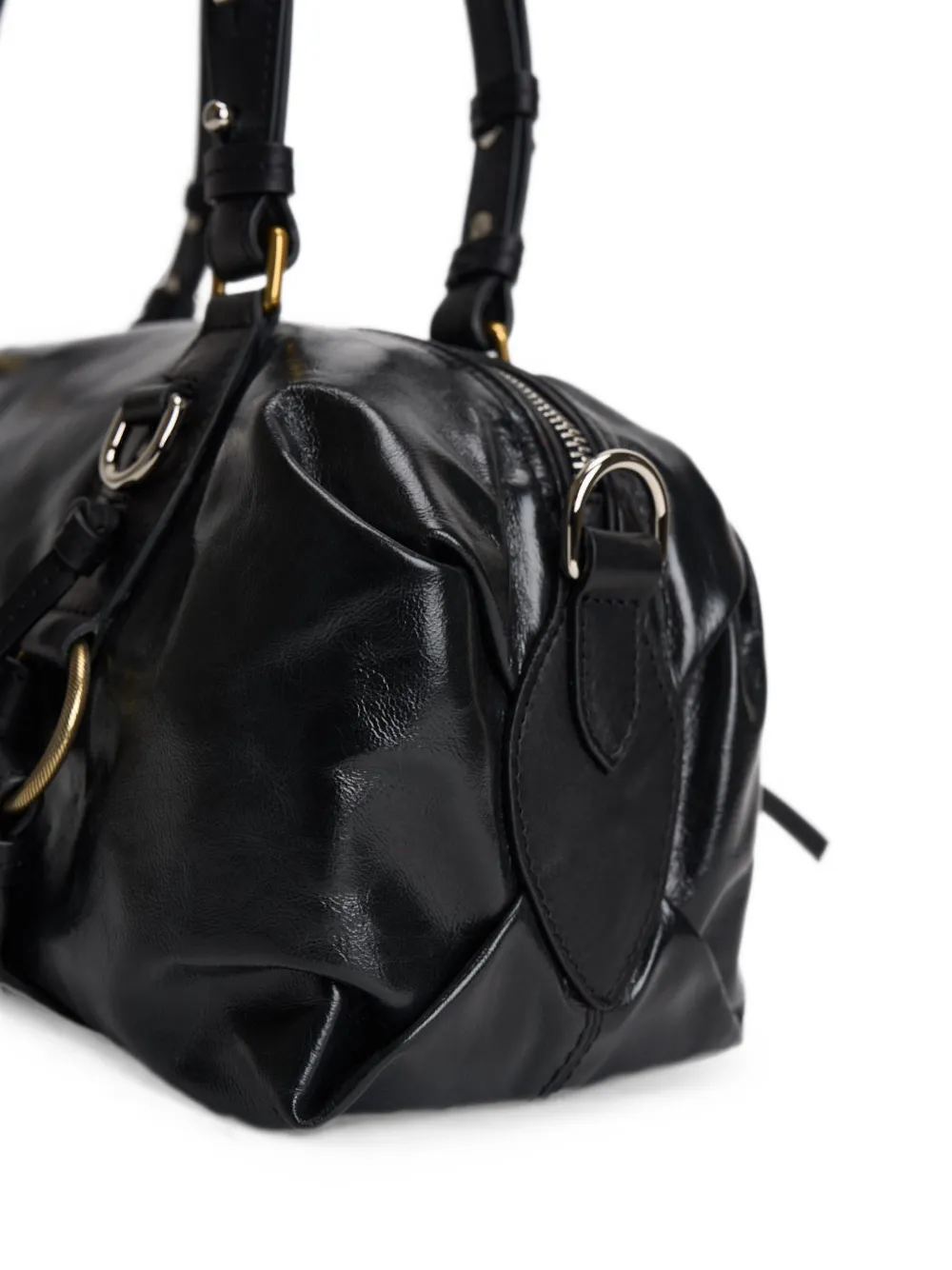 ISABEL MARANT Tilpa leren bowlingtas Zwart