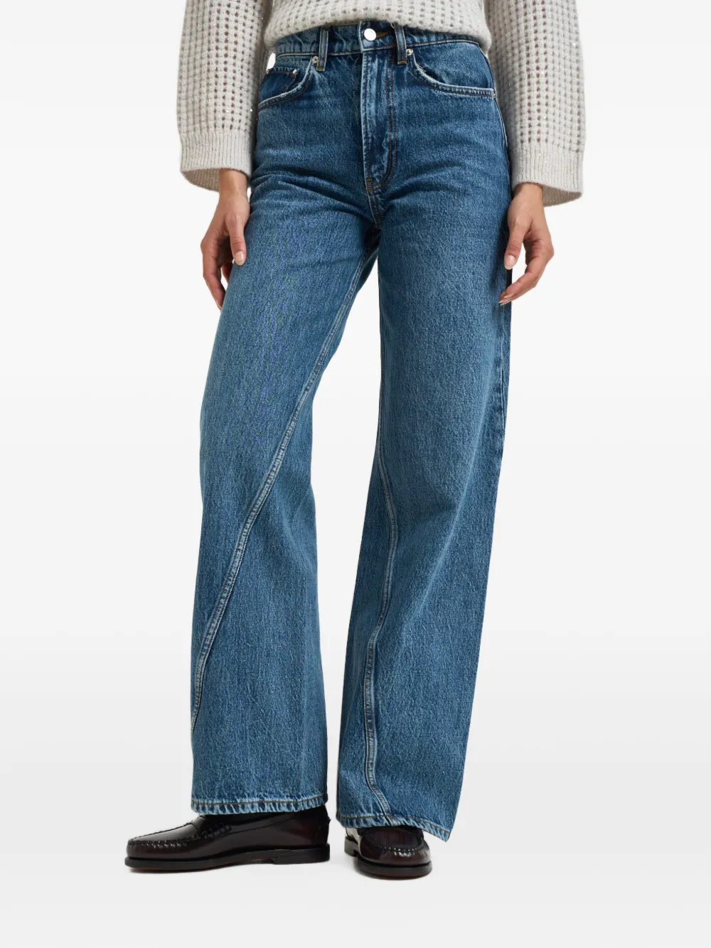 ANINE BING Brie 33" jeans Blauw
