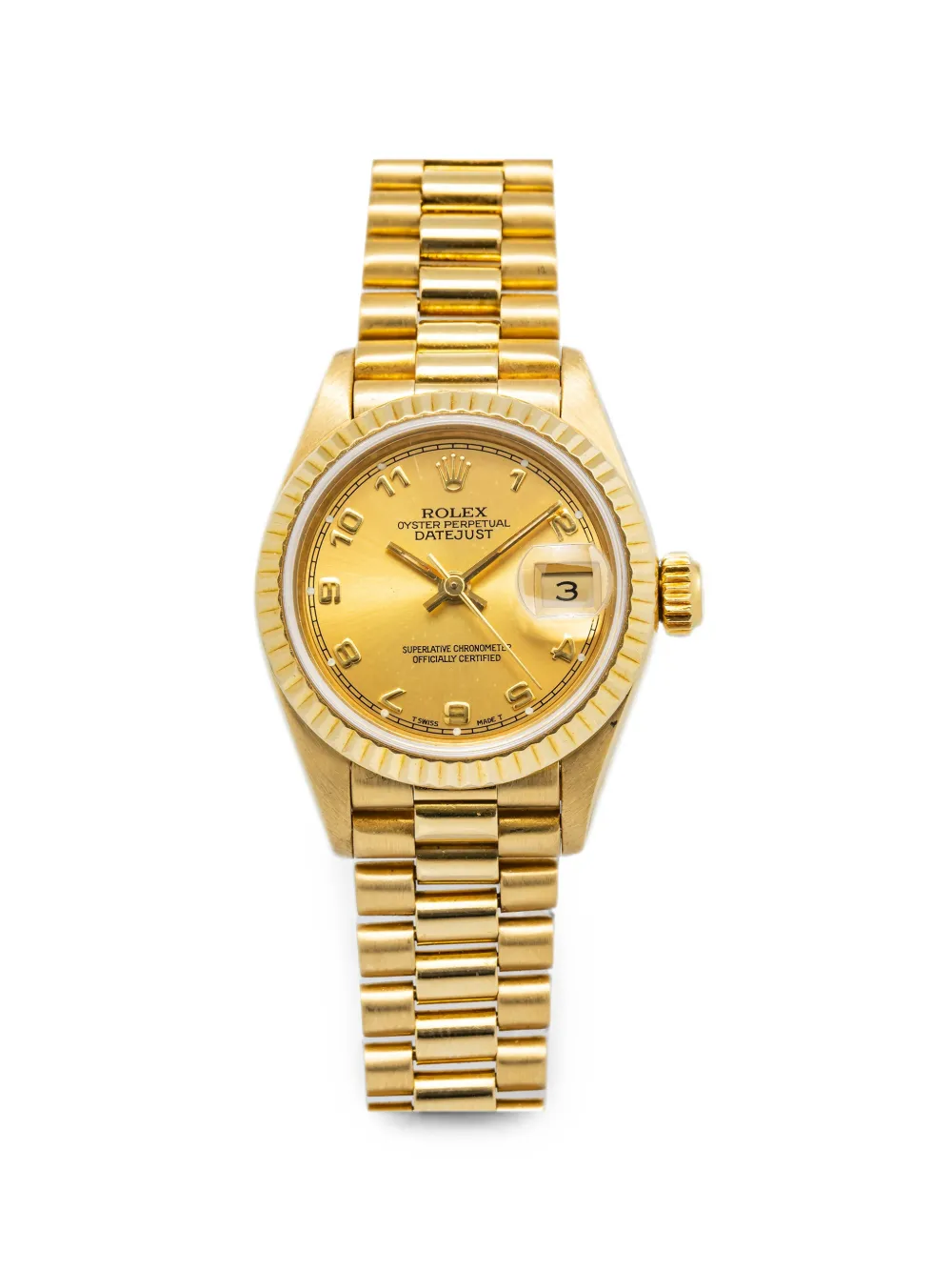 Rolex Datejust fluted-bezel 26mm watch - Oro