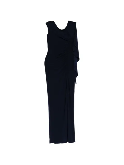 Amsale cap-sleeve jersey gown